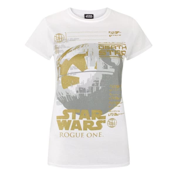 Star Wars Kvinnor/Damer Rogue One Metallic Death Star T-Shirt