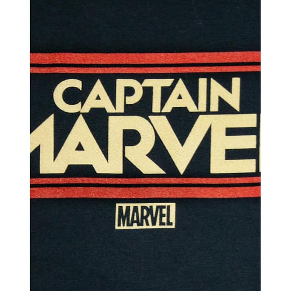 Captain Marvel T-shirt med bokstäver för kvinnor och damer