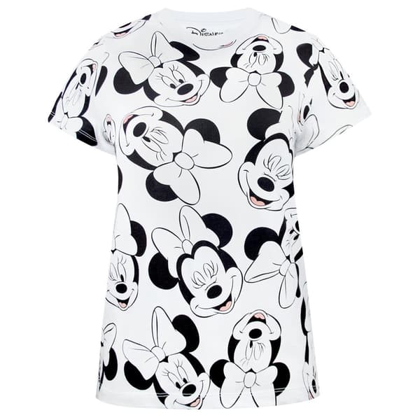 Minnie Mouse Womens/Ladies Boyfriend Fit T-shirt White/Black M