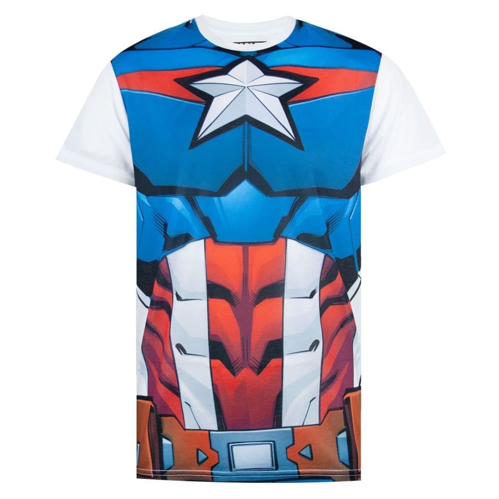 Captain America Kostym T-Shirt för män