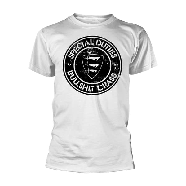 SPECIAL DUTIES - T-SHIRT, BULLSHIT CRASS (WHITE) XL