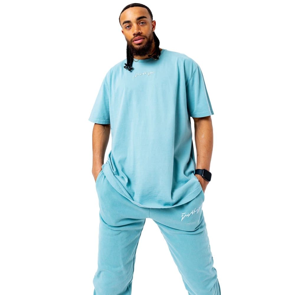 Hype Överdimensionerad T-shirt i acid wash för män