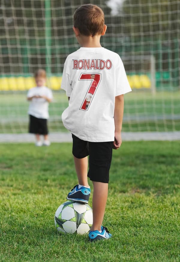T-shirt REA Ronaldo Portugal United sportströja tryck fram & Bak