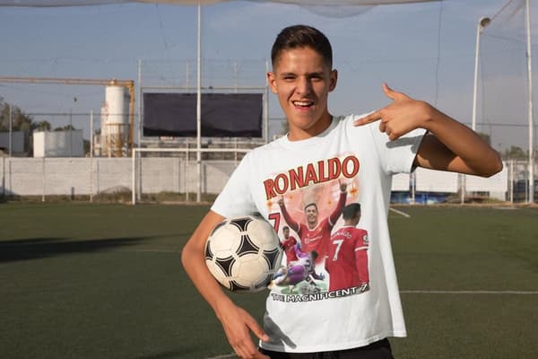 T-shirt REA Ronaldo Portugal United sportströja tryck fram & Bak