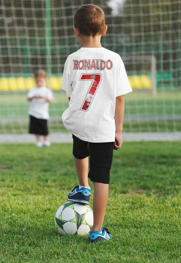 T-shirt REA Ronaldo Portugal United sportströja tryck fram & Bak