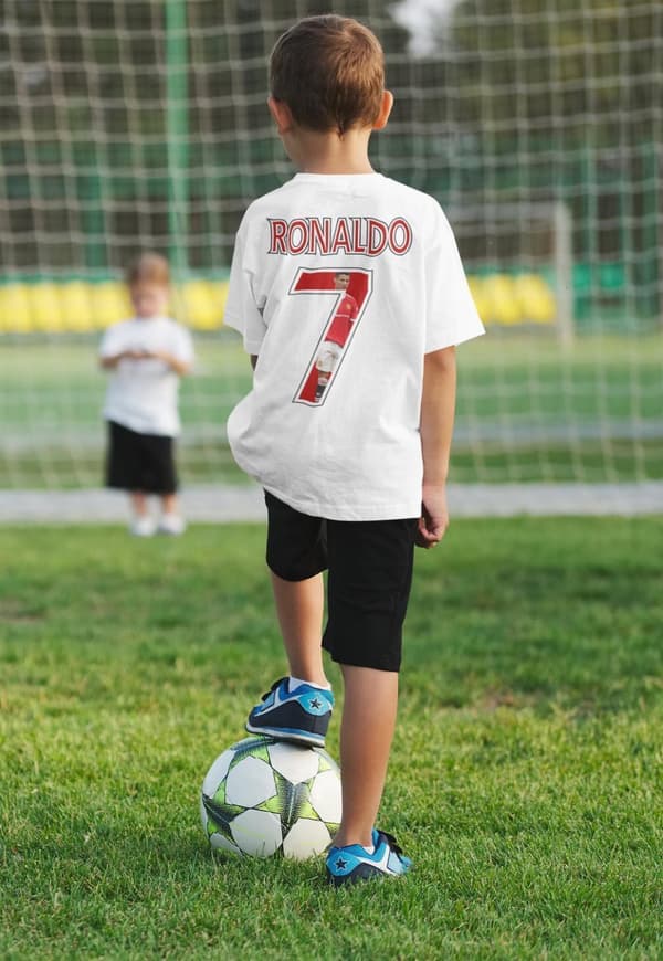 T-shirt REA Ronaldo Portugal United sportströja tryck fram & Bak