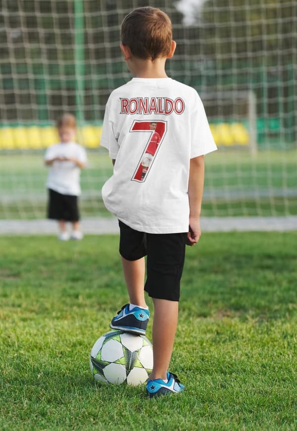 T-shirt REA Ronaldo Portugal United sportströja tryck fram & Bak