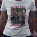 Miniatyrbild 1 av 4: Horror dam Vit t-shirt - Just a girl that loves horror movies