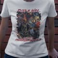 Miniatyrbild 1 av 4: Horror dam Vit t-shirt - Just a girl that loves horror movies