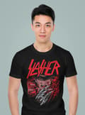 Miniatyrbild 2 av 2: Svart skräck t-shirt Freddy Krueger  Elm Street slasher