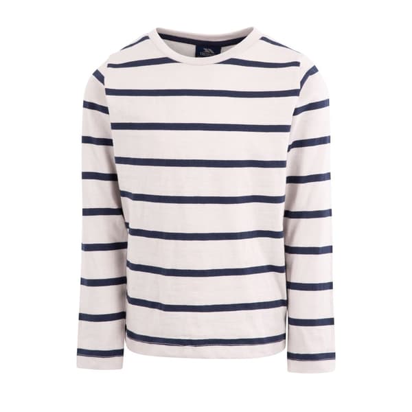 Trespass Boys Clint långärmad T-shirt för pojkar Pale Grey/Navy 5-6 Years