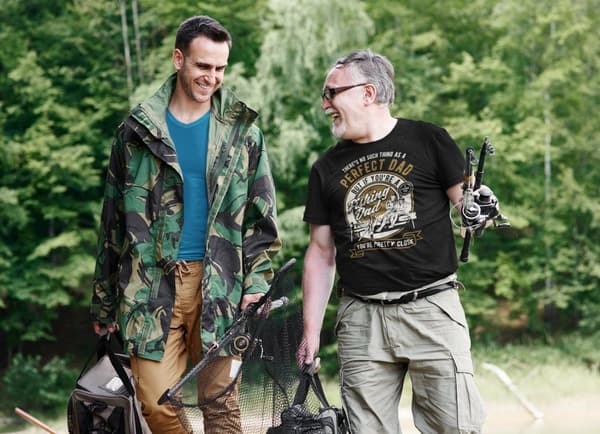 T-shirt med Fiske pappa design - Perfect fishing dad