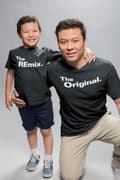 Miniatyrbild 3 av 6: Familje T-shirt -  The Original The remix Pappa Mamma & barn