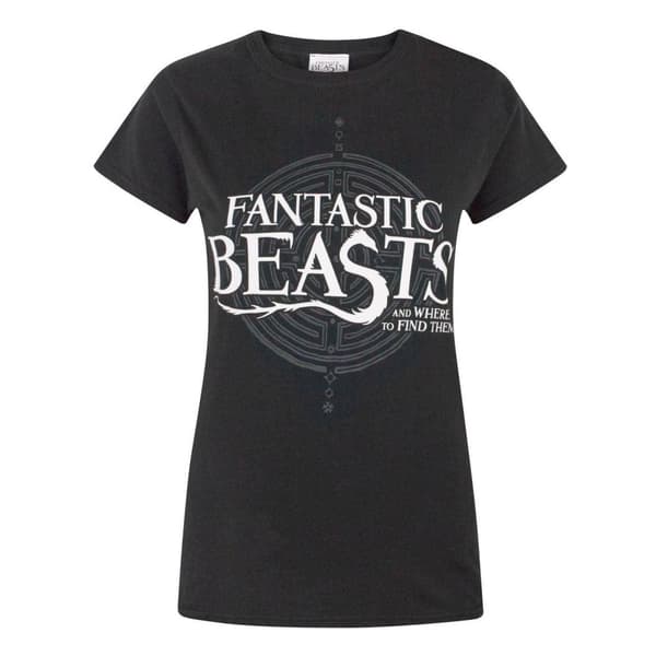 Fantastic Beasts And Where To Find Them Womens/Ladies Logo T-Shirt Black XX-Large