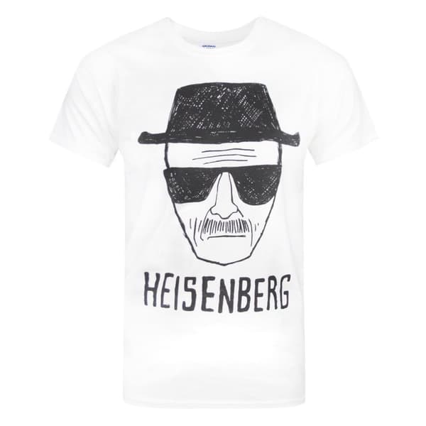 Breaking Bad Official Mens Heisenberg Sketch T-Shirt White S