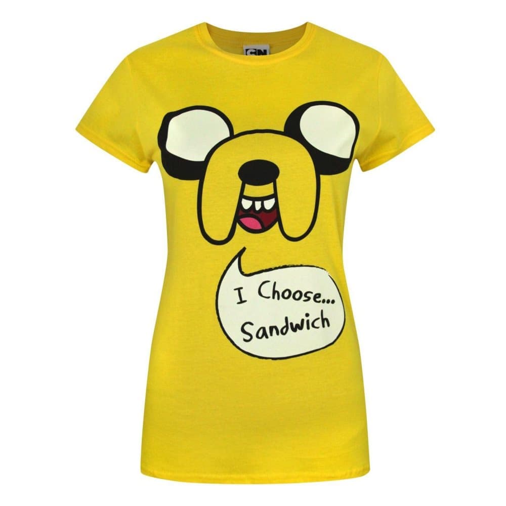 Adventure Time Kvinnor/Damer Jake I Choose Sandwich T-Shirt