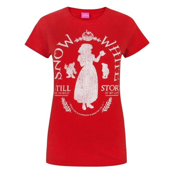 Disney Kvinnor/Damer Snow White Distressed T-Shirt