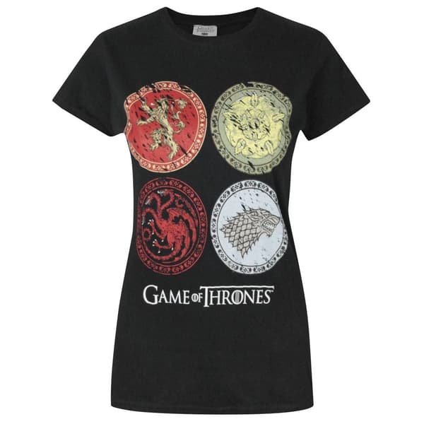 Game Of Thrones Womens/Ladies House Crests T-Shirt