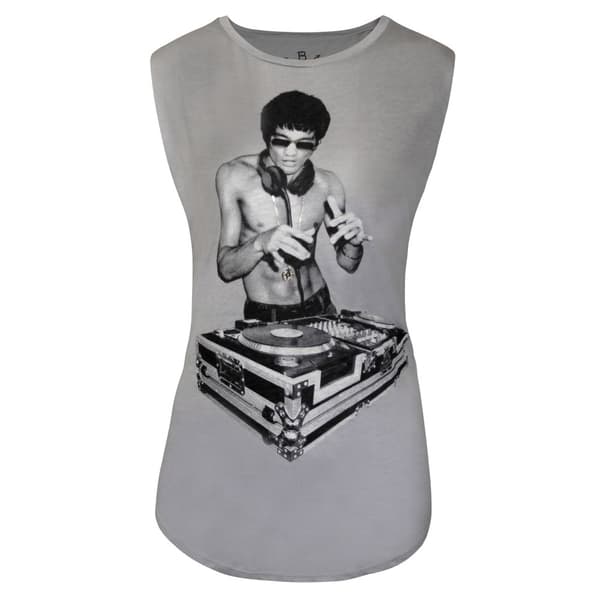 Avengers Kvinnor/Damer Bruce Lee Gung Fu Scratch Tank Top Grey M
