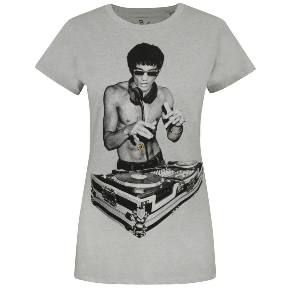 Avengers Kvinnor/Damer Bruce Lee Gung Fu Scratch Grey T-Shirt