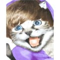 Miniatyrbild 3 av 4: Goodie Two Sleeves T-shirt för kvinnor och damer med Baby Meow