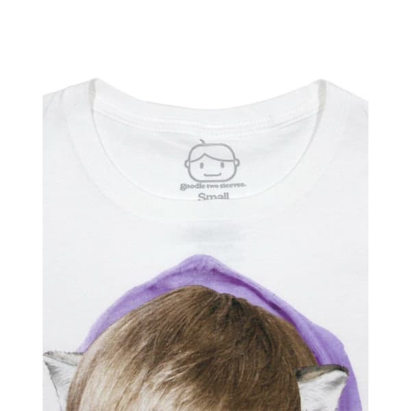 Goodie Two Sleeves T-shirt för kvinnor och damer med Baby Meow