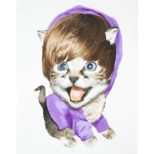 Goodie Two Sleeves T-shirt för kvinnor och damer med Baby Meow