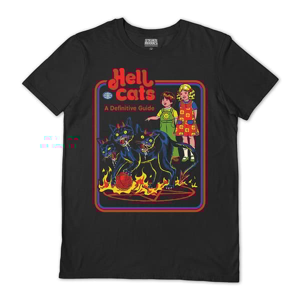 Steven Rhodes Unisex T-shirt för vuxna Hell Cats Black L