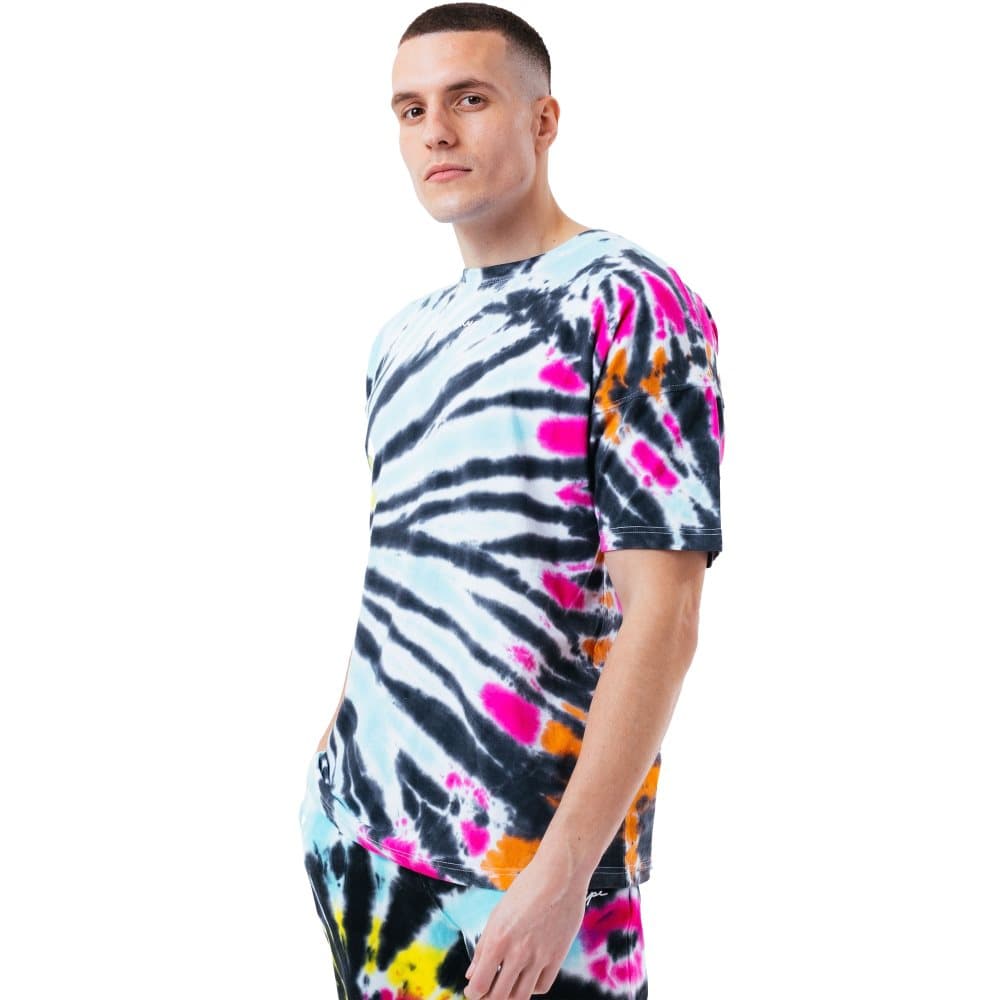 Hype Mens Scribble Logo Tie Dye Oversized T-Shirt