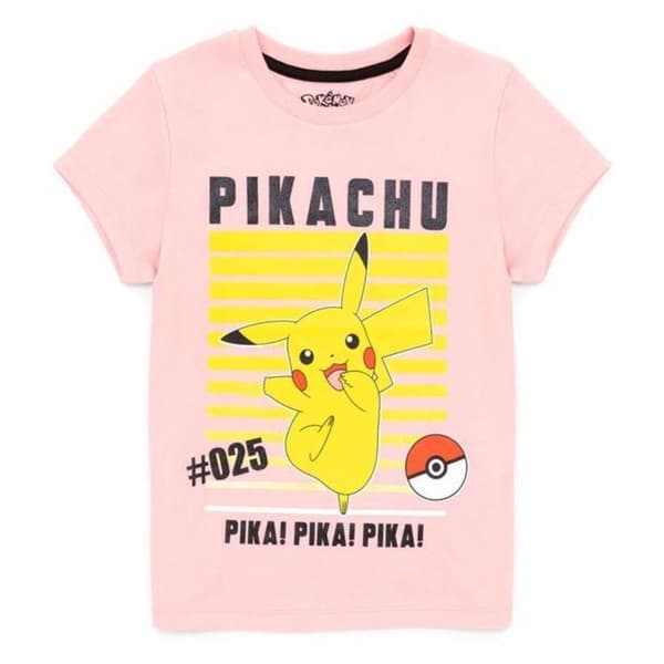 Pokemon Pikachu T-Shirt för flickor Pink 7-8 Years