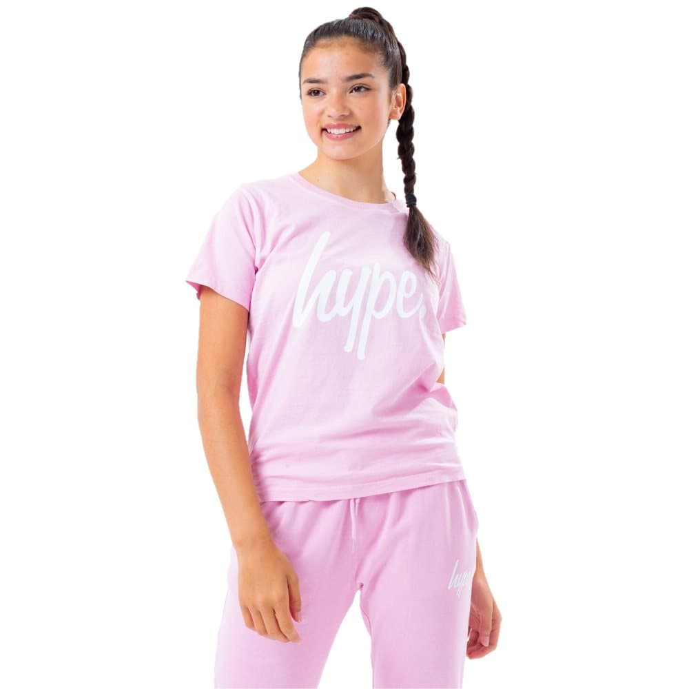Hype Tvättad T-shirt med klotterlogotyp för flickor
