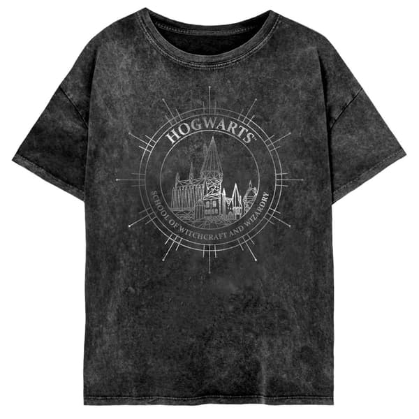 Harry Potter Kvinnor/Damer Hogwarts Constellation Acid Wash T-Shirt