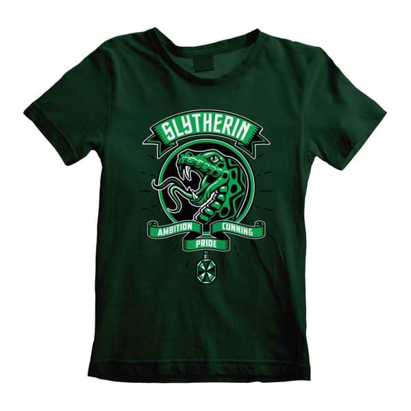 Harry Potter Childrens/Kids Comic Style Slytherin T-Shirt Green 3-4 Years