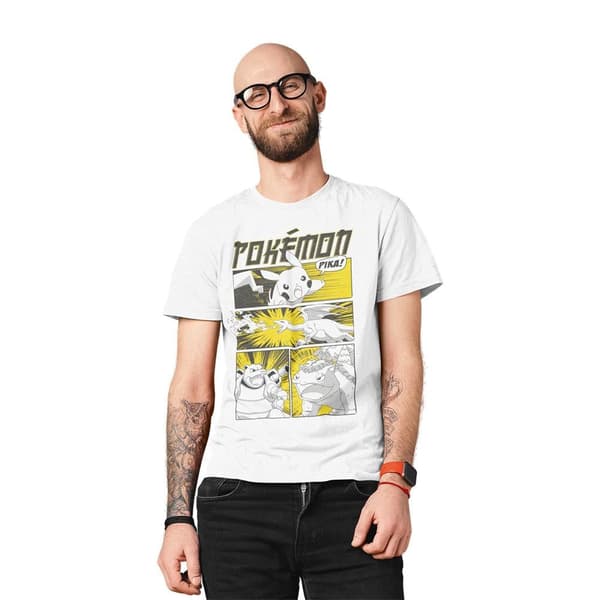 Pokemon Unisex Adult Anime Style Cover T-Shirt