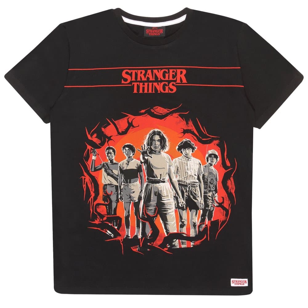 Stranger Things T-shirt med tecken för pojkar