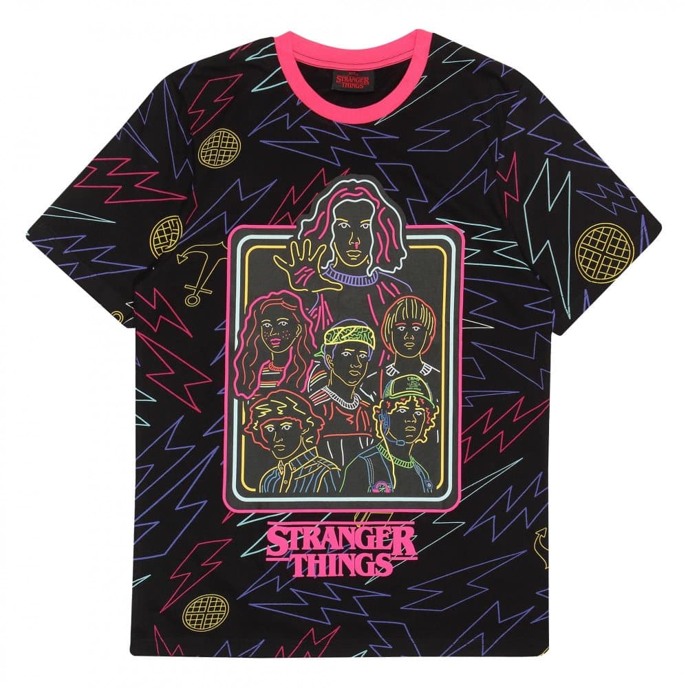Stranger Things Neon T-Shirt för män