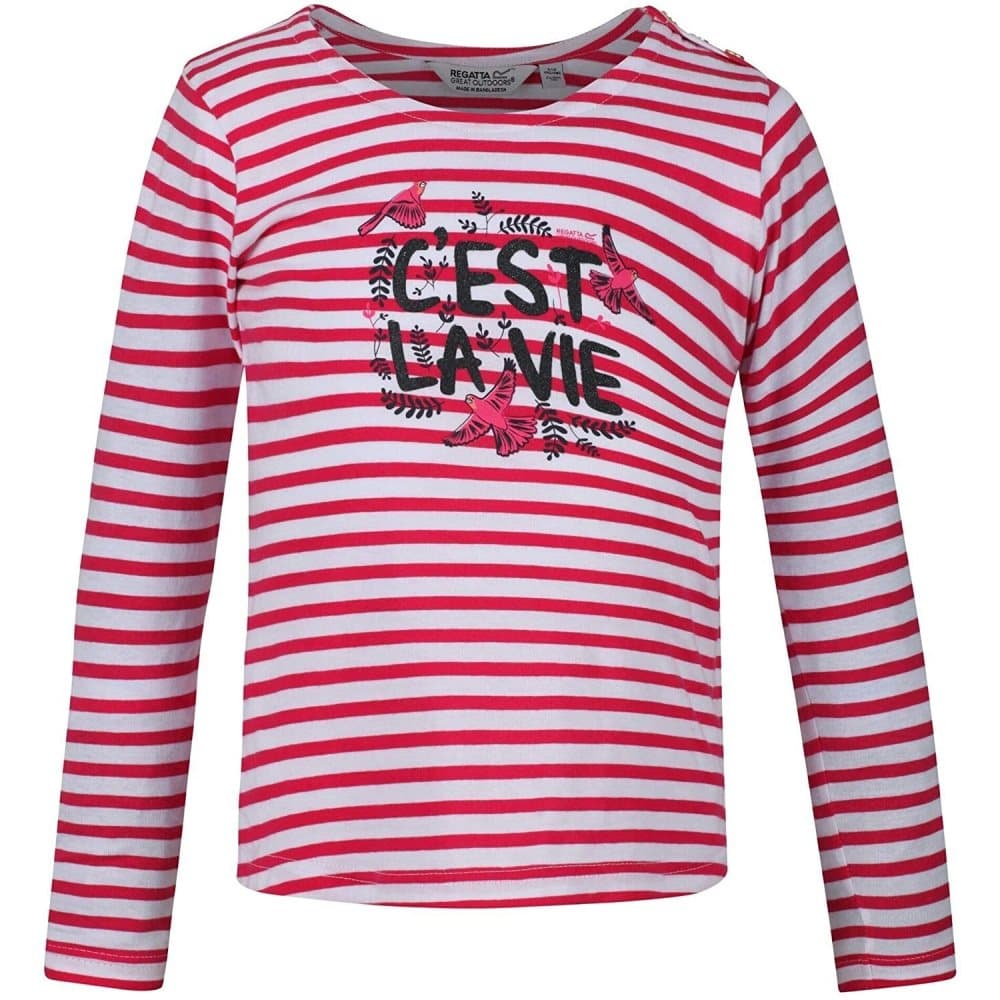 Regatta Carmella II randig långärmad T-shirt för flickor