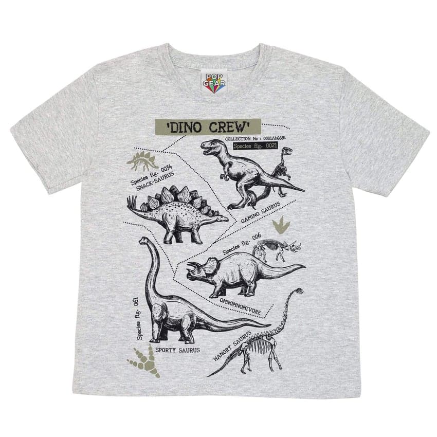 Popgear Girls Dino Crew Dinosaur T-Shirt