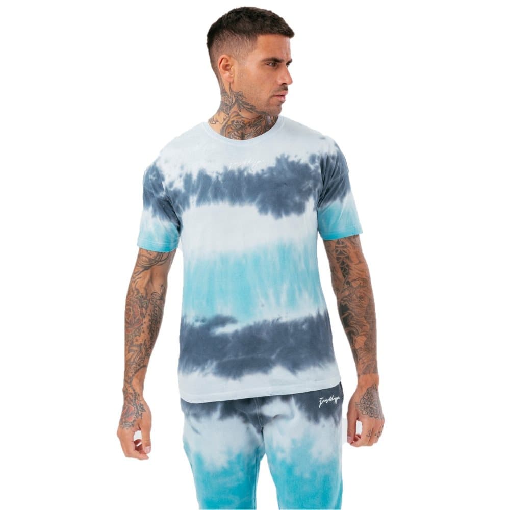 Hype Överdimensionerad T-shirt med streckad streckad logotyp för män i Acid Stripe