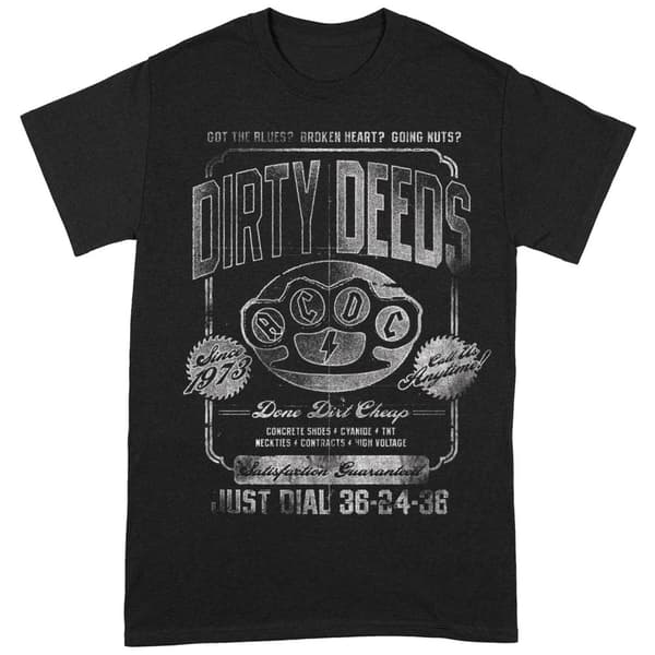 AC/DC Unisex T-shirt til voksne Dirty Deeds Done Cheap Just Dial