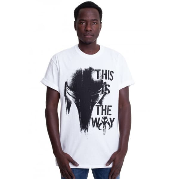 Star Wars: The Mandalorian Unisex T-shirt med hjelm til voksne "This Is The Way
