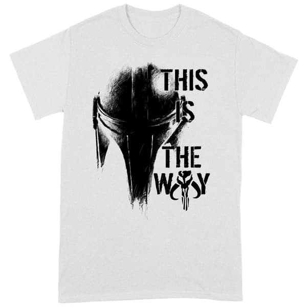 Star Wars: The Mandalorian Unisex T-shirt med hjelm til voksne "This Is The Way