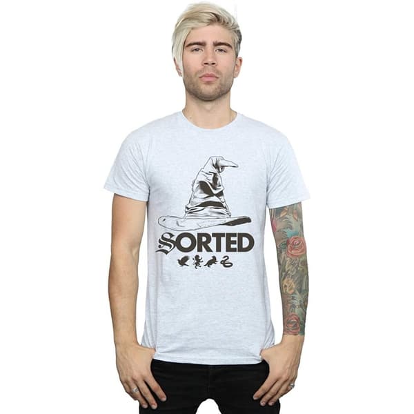 Harry Potter Unisex T-shirt för vuxna med sorteringshatt
