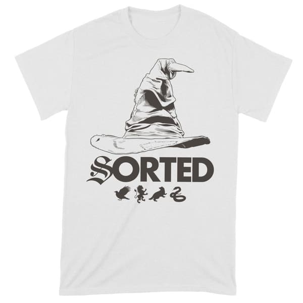 Harry Potter Unisex T-shirt för vuxna med sorteringshatt