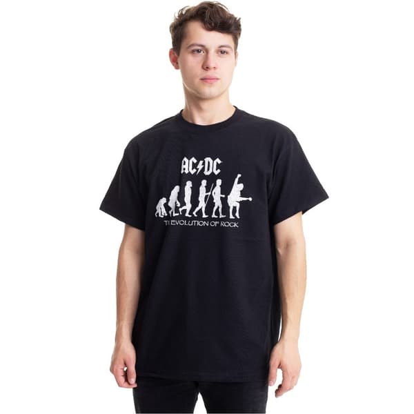 AC/DC Unisex Adult The Evolution Of Rock T-Shirt