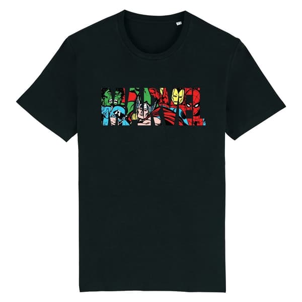 Marvel Unisex T-shirt med karaktär för vuxna Black/Red/Green L