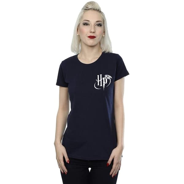 Harry Potter T-shirt med logotyp i fickformat för kvinnor och damer