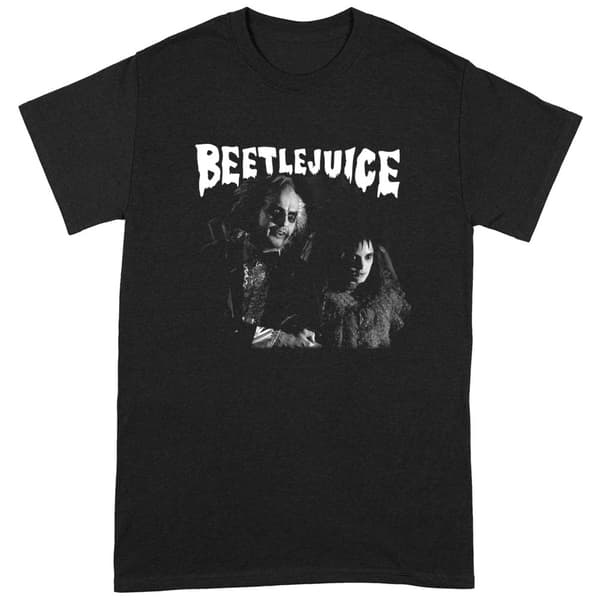 Beetlejuice Unisex voksen monokrom T-shirt til voksne