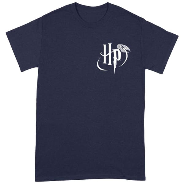 Harry Potter Unisex T-shirt med logo til voksne Navy XXL