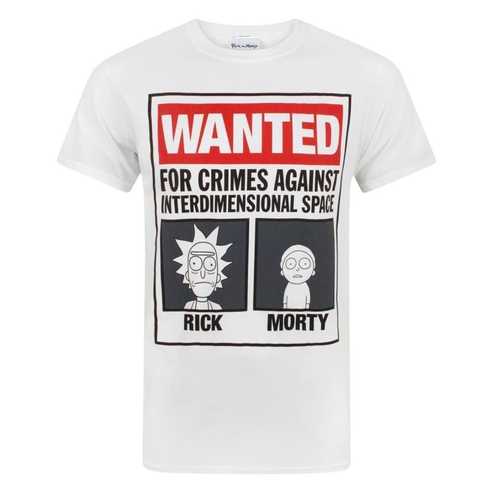 Rick And Morty T-shirt med efterlyst affisch för män